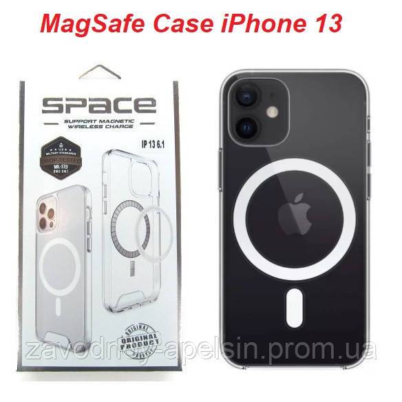 Iphone 13 прозрачный чехол Space MagSafe (TPU+PC) - фото фото фото 0