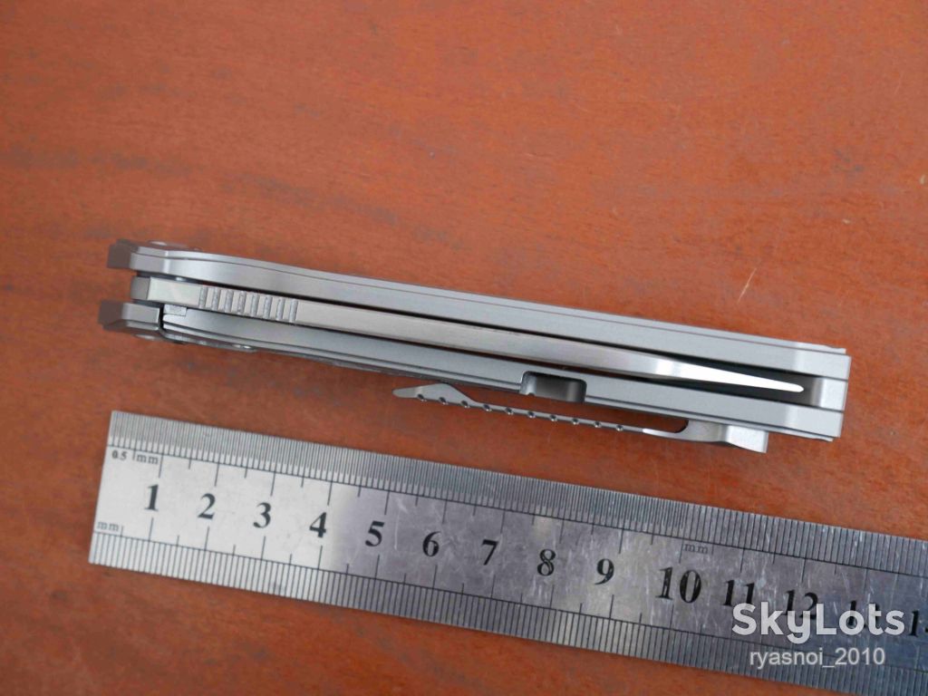 TwoSun TS360-Titanium, D2 Satin, RIHE Design, Tactical, Ceramic Ball Bearing, EDC, Frame Lock - фото фото фото 8