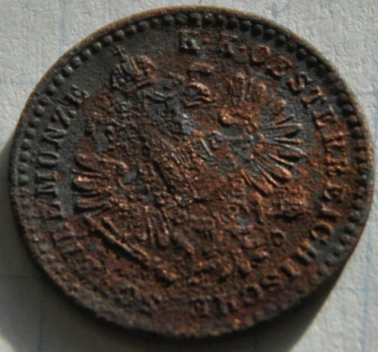 Австро-Венгрия  5/10 крейцера 1860 А - фото фото фото 3