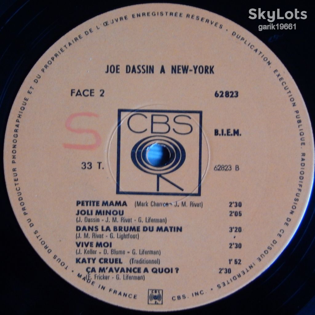Joe Dassin – A New York   (CBS – 62823, France) EX+/NM- - фото фото фото 4