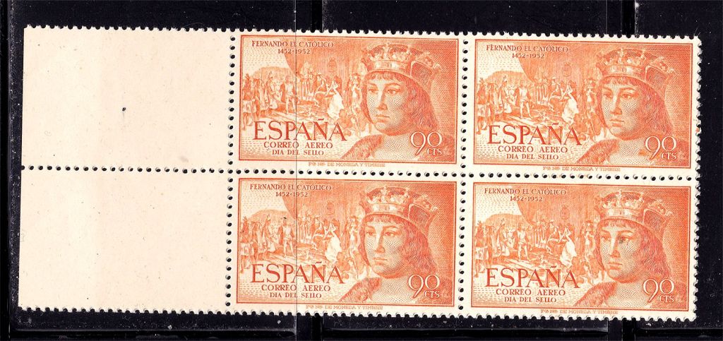 EU  Испания 1951 г  MNH  - квартблок - - фото фото фото 0