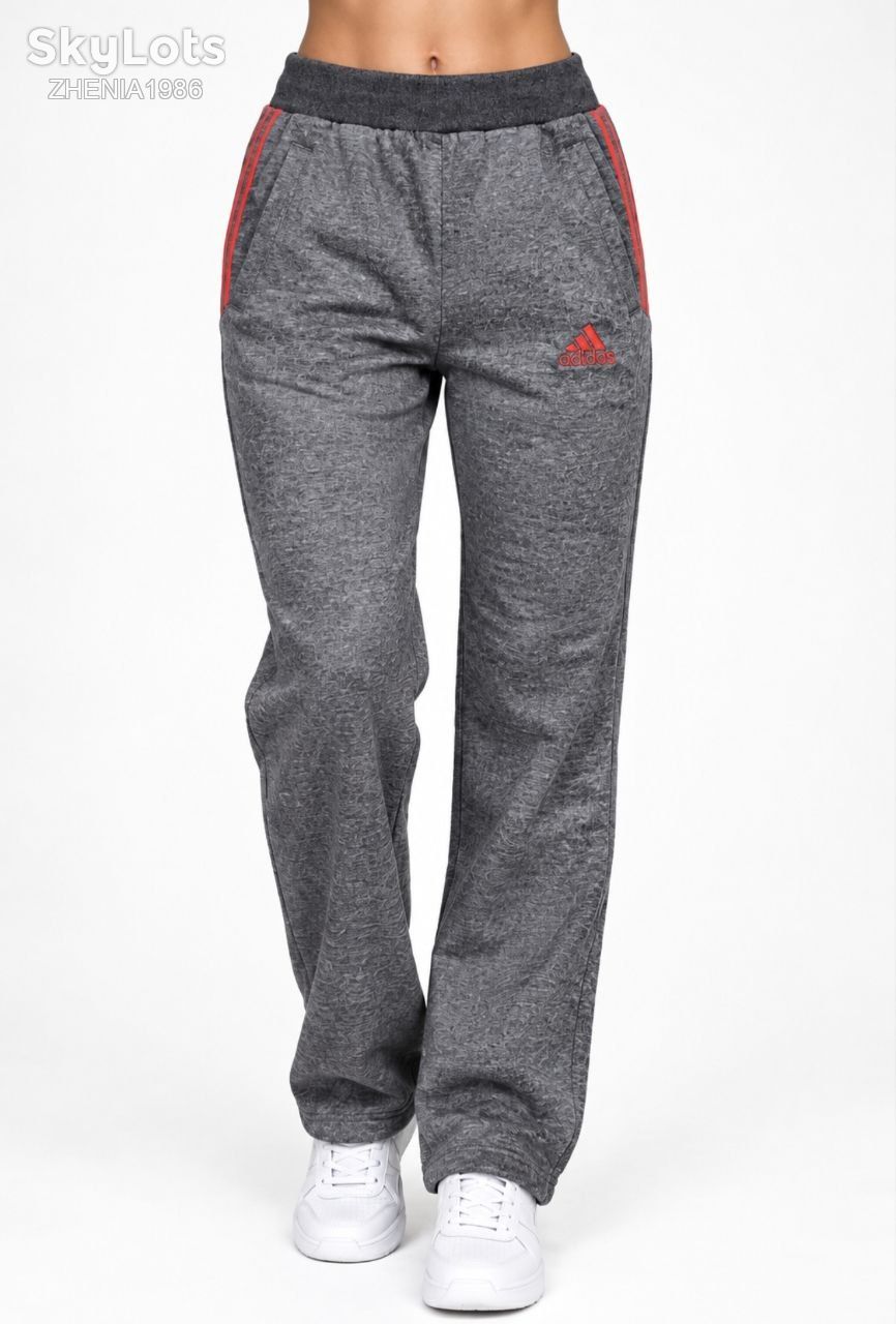 Женские спортивные штаны ADIDAS на флисе. ТУРЦИЯ. КАЧЕСТВО    ( S,L,XL размер на ВЫБОР ) - фото фото фото 2