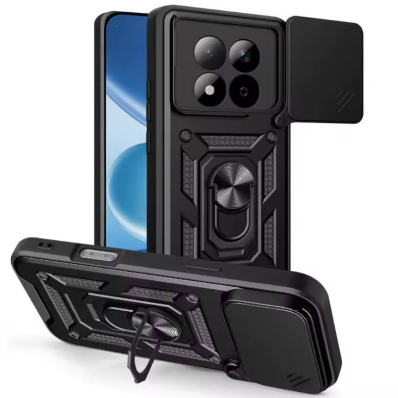 Xiaomi Redmi Note 15 pro 5G Чехол противоударный Шторка (черный) - фото фото фото 0