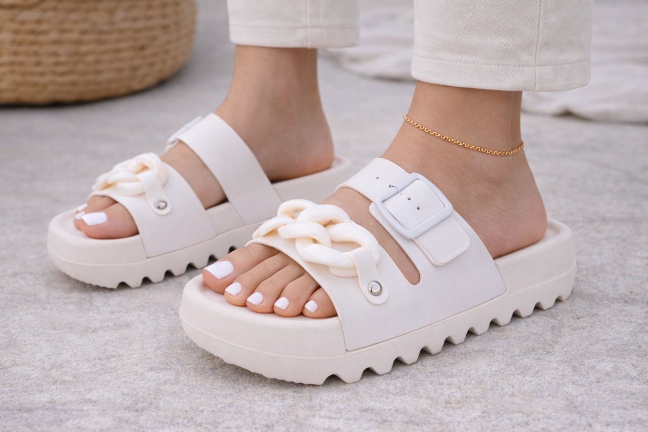 Женские шлёпанцы Gollmony Chain Vibe на высокой подошве! Цвет на выбор!  36-41р! - фото фото фото 1
