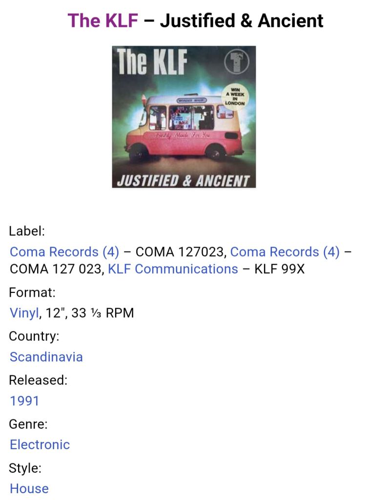 The KLF - Justifled &amp; Ancient - 1991.  (EP). 12. Vinyl. Пластинка. Scandinavia. - фото фото фото 4
