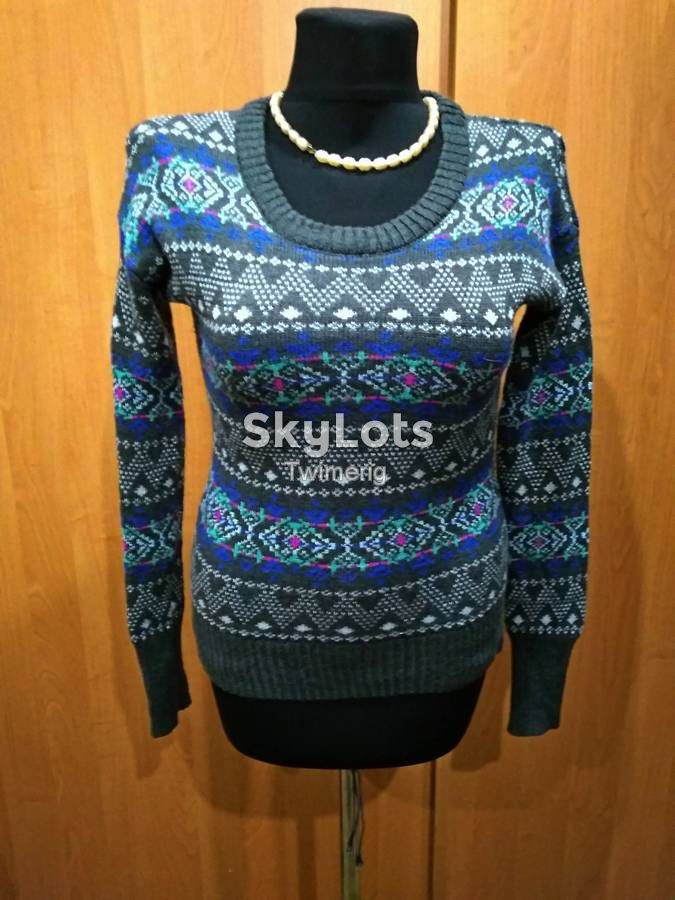 Джемпер 44-46 с цветным орнаментом - фото фото фото 0