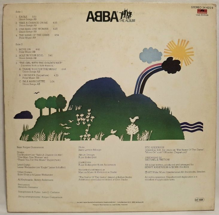 ABBA - The Album - 1977.  (LP). 12. Vinyl. Пластинка. Germany. Club Edition. - фото фото фото 1