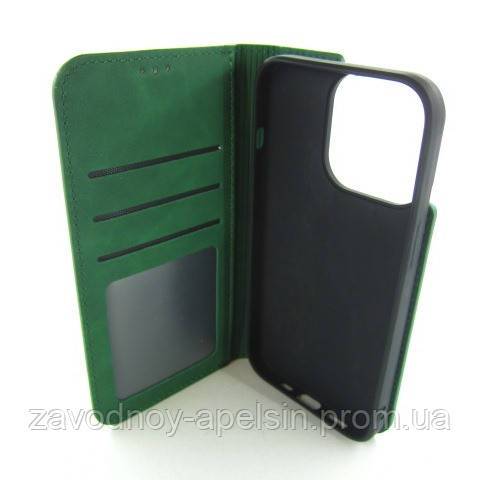 Чехол книжка iPhone 13 Pro Premium Case (зеленый) - фото фото фото 4