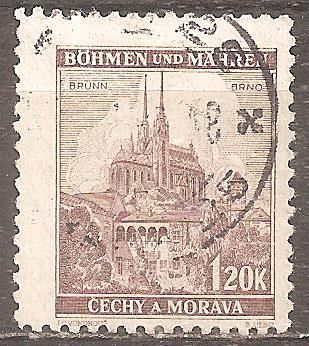 Богемия и Моравия 1940 Sc.42 гаш. - фото фото фото 0