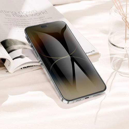 Защитное стекло Privacy HOCO G15 для iPhone 15 Pro (черное) - фото фото фото 6