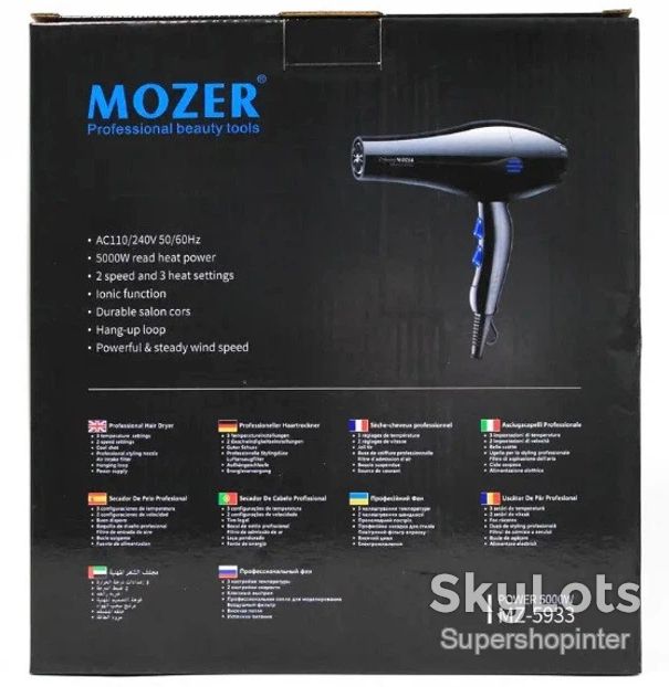 Фен для сушки и укладки волос Mozer MZ-5933 Pro Черный - фото фото фото 9