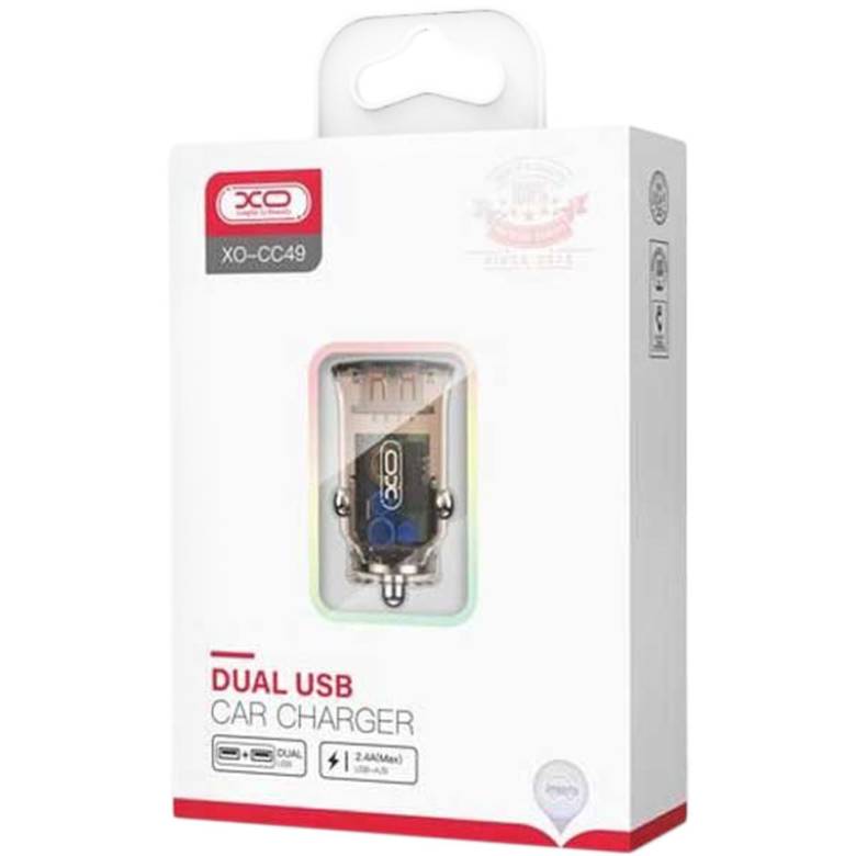 Автомобільний зарядний пристрій XO CC49 2.4A 2USB Brown - фото фото фото 2