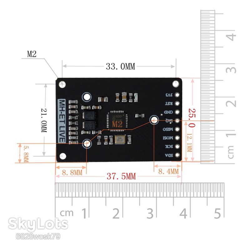 Mini RFID RC522 SPI MIFARE 13.56 МГц 14443А  (модуль+карта+брелок) для Arduino MIFARE S50/S70/UltraLight/Pro/DESfire - фото фото фото 5