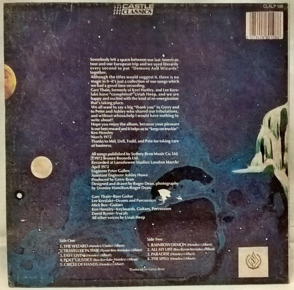 Uriah Heep ‎- Demons And Wizards - 1972.    (LP). 12. Vinyl. Пластинка - фото фото фото 1