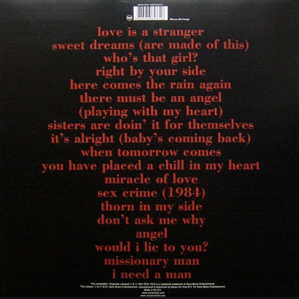 Eurythmics - Greatest Hits - 1981-89.  (2LP). 12. Vinyl. Пластинки. Europe. S/S. - фото фото фото 1