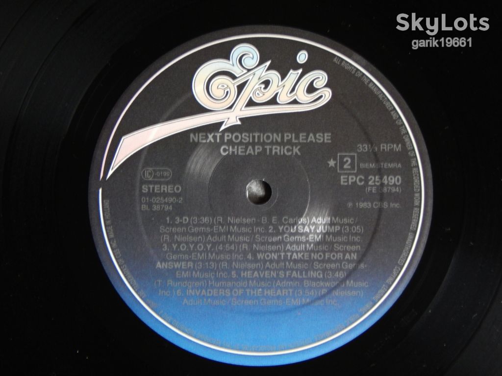 Cheap Trick ‎– Next Position Please  (Epic ‎– EPC 25490, Holland) insert EX+/NM- - фото фото фото 4