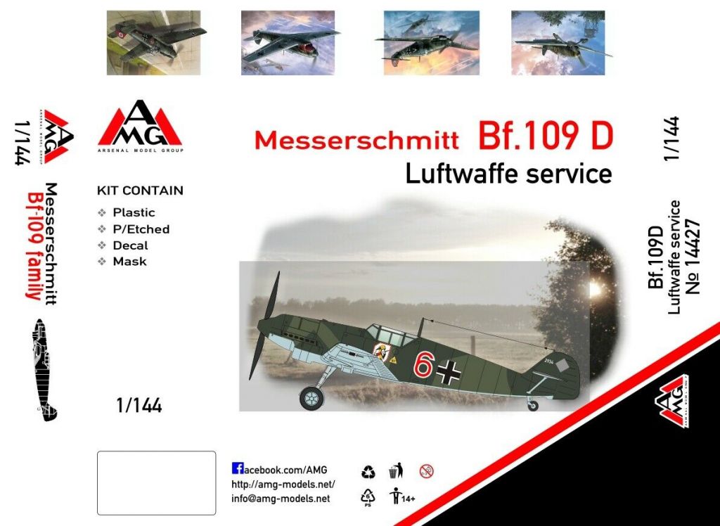 AMG 14427 Messershmitt Bf 109d    (Luftwaffe service) 1/144 - фото фото фото 0