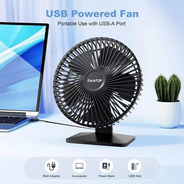 Мощный USB-вентилятор GAIATOP TF61, 13.5cm, 3 скорости, USB 5V 1m - фото фото фото 4