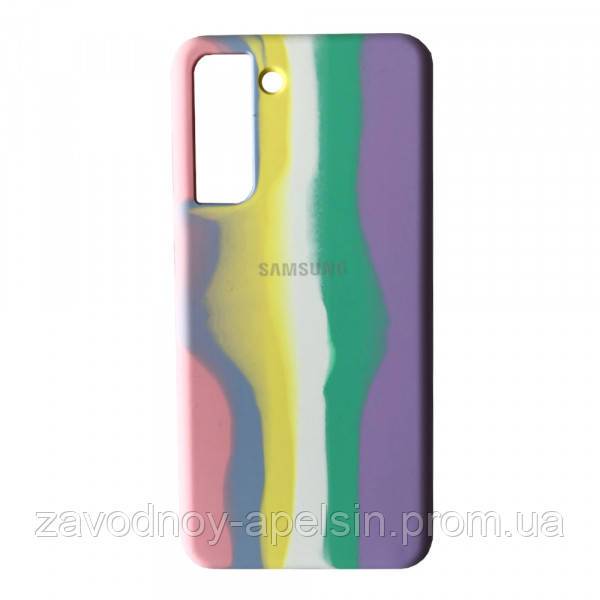 Samsung S21 Plus G996 Чехол микрофибра Rainbow (радуга) - фото фото фото 0