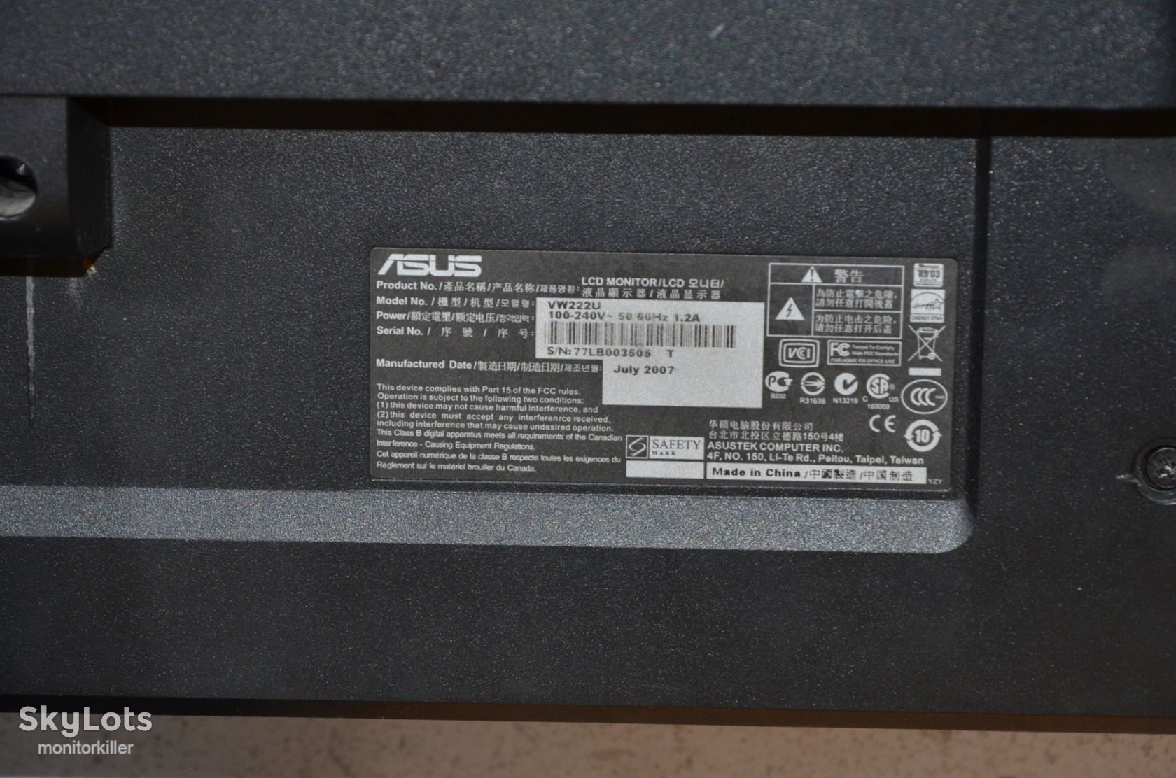 МОНІТОР TFT 22'' LCD  Wide Asus VW222U! - фото фото фото 6