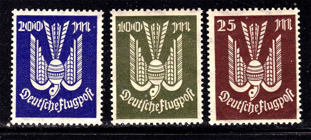Германия   Рейх 1923 г  MNH - Авиапочта — Голубь - фото фото фото 0