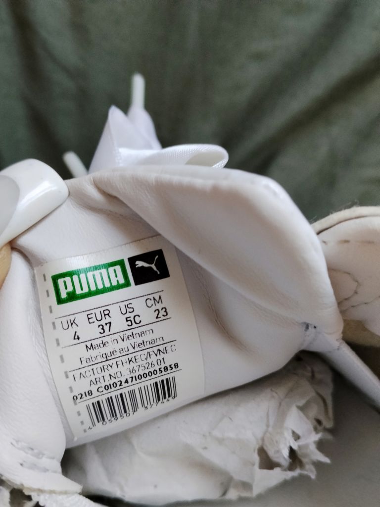 Кросівки Puma. Білі/Лакові. 37 розмір. Устілка 23 см - фото фото фото 4