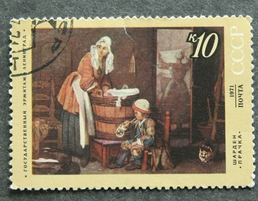 Почтовая марка "Прачка" - фото фото фото 0