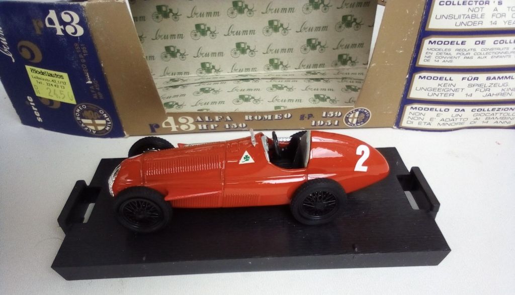 Brumm 1/43 - Alfa Romeo GP 159 1951 Red #2 - фото фото фото 2