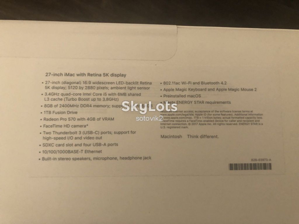 Моноблок Apple iMac Retina 27 5K 3.4ghz i5 8GB 1TB (MNE92) 2017, новый - фото фото фото 1