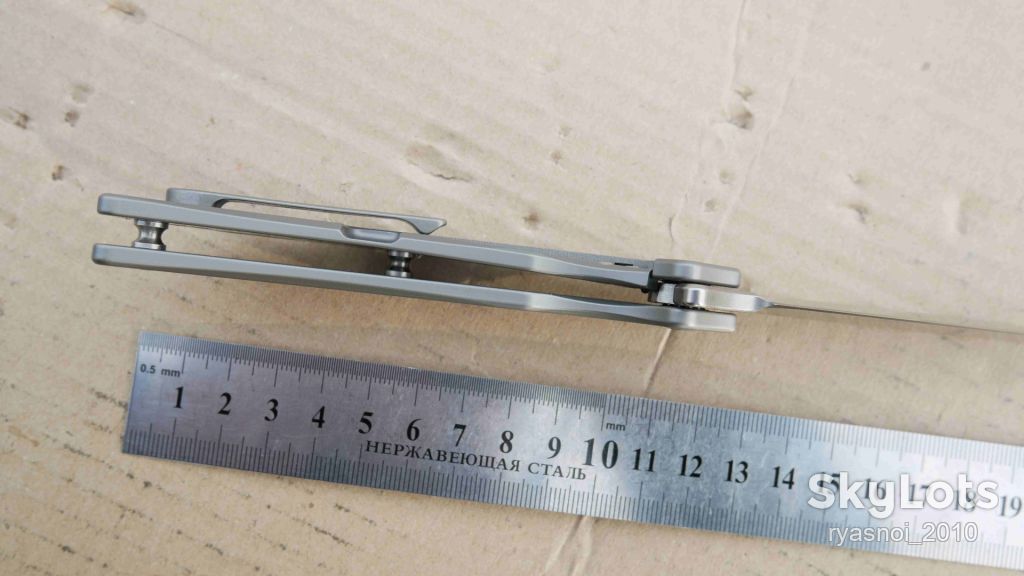 Untitled EF334, Titanium, D2 Stonewash, Ball Bearing, Outdoor, Tactical, EDC, Frame Lock - фото фото фото 8