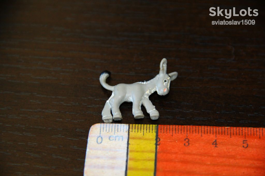 животные-микро ослик Bullyland Schleich  РЕЗИНА!! ФРГ - фото фото фото 1