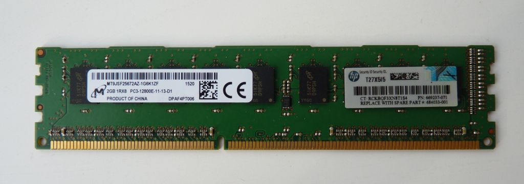 HP DDR3 2Gb PC3-12800E - фото фото фото 0