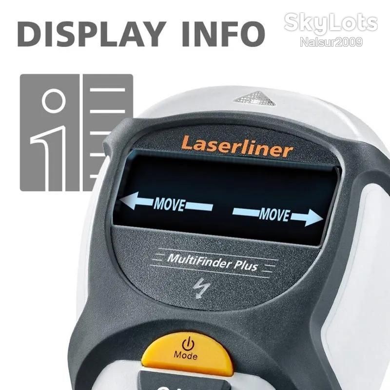 ДЕТЕКТОР СКРЫТОЙ ПРОВОДКИ ЦИФРОВОЙ ПОРТАТИВНЫЙ Laserliner MultiFinder Plus из Германии. - фото фото фото 2