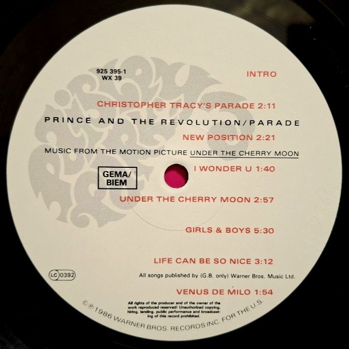 Prince And The Revolution - Parade - 1986.   (LP). 12. Vinyl. Пластинка. Europe. - фото фото фото 6