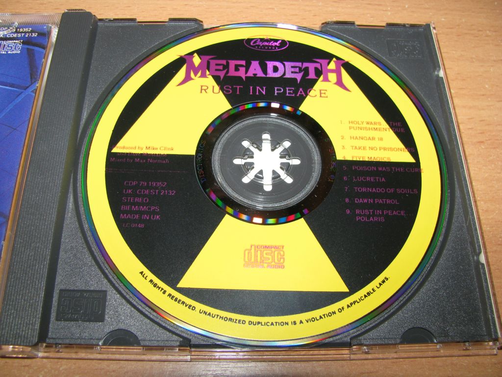 MEGADETH - Rust In Peace  (1990 Capitol 1st press,UK) - фото фото фото 1