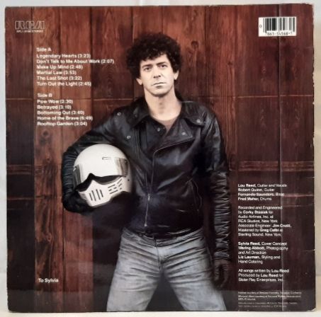Lou Reed - Legendary Hearts - 1983.  (LP). 12. Vinyl. Пластинка. Sweden. - фото фото фото 1