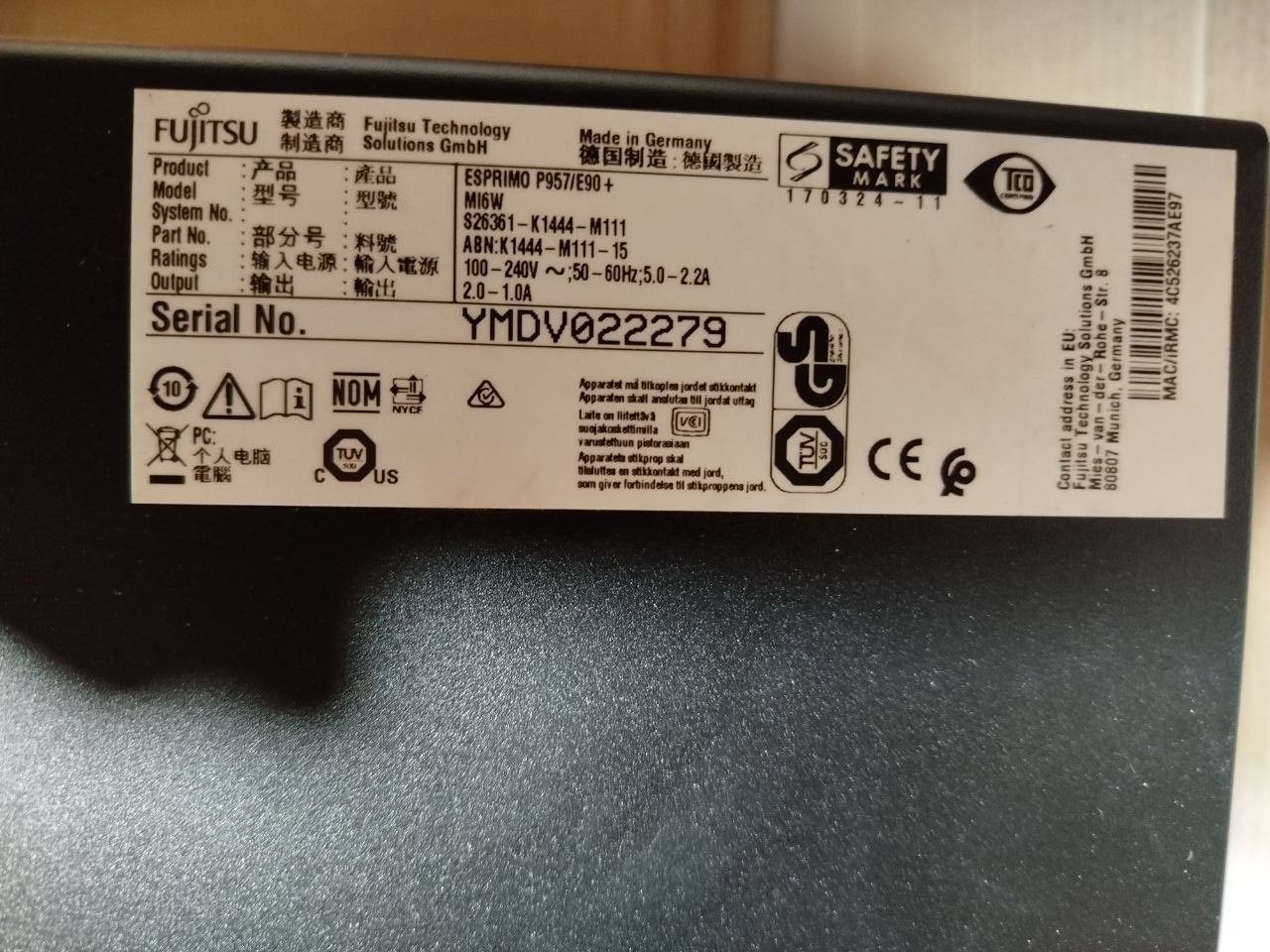 Fujitsu Esprimo P957 Intel Core I5-6500 (3.20GHZ)0GBDDR4/0GBHDD/Intel HD Graphics 530 - фото фото фото 6