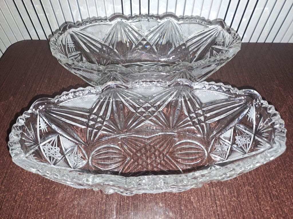 Салатник 2шт большой хрусталь 24см - фото фото фото 4