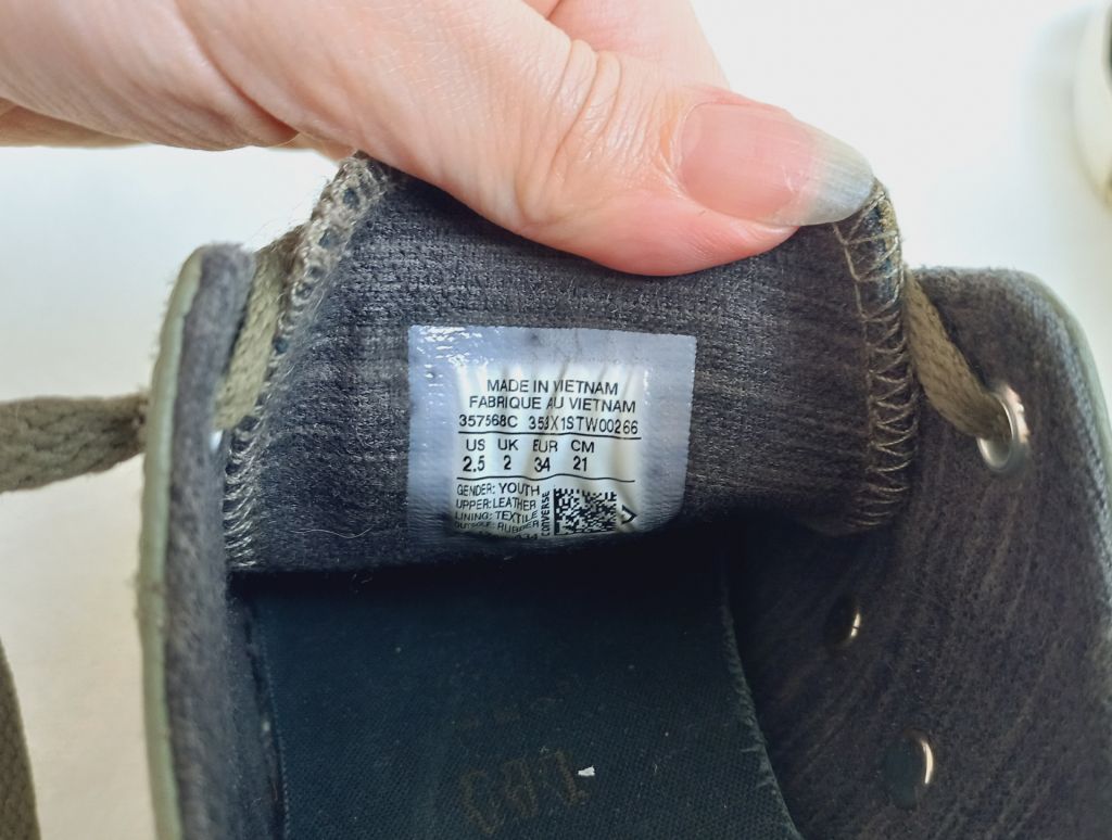 Кеди шкіра Converse зелені, устілка 22,5 см. - фото фото фото 8