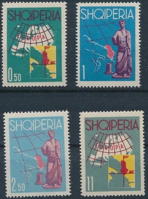 Албания Карта Европа 1962 - фото фото фото 0