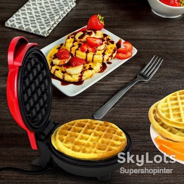 Вафельница мини для бельгийских вафель Mini Waffle Maker - фото фото фото 4