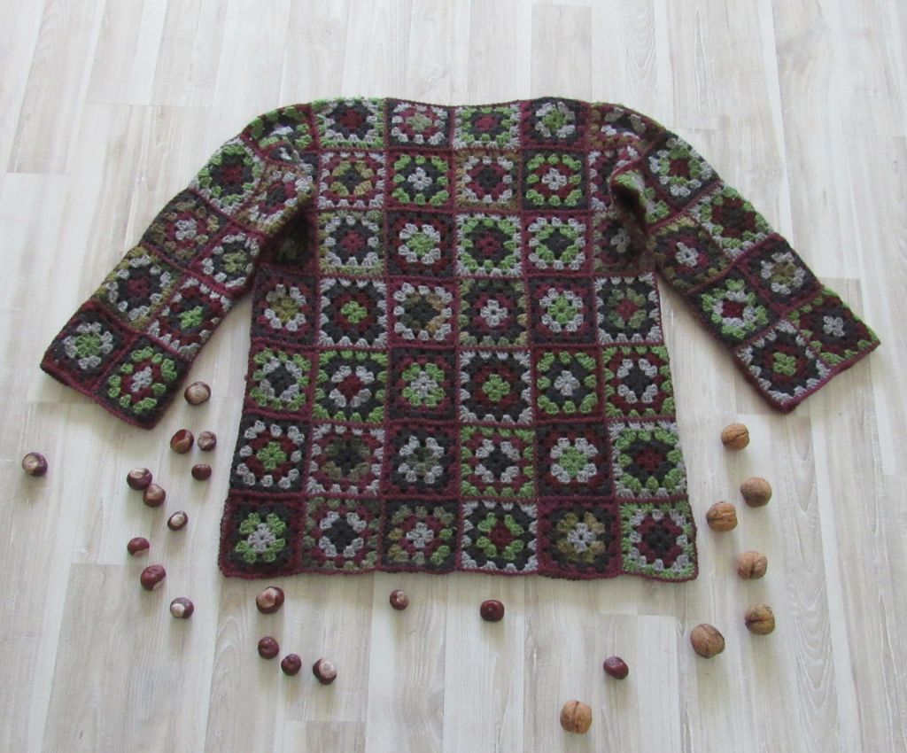 Handmade в'язаний джемпер бабусин квадрат ручна робота бохо - фото фото фото 8