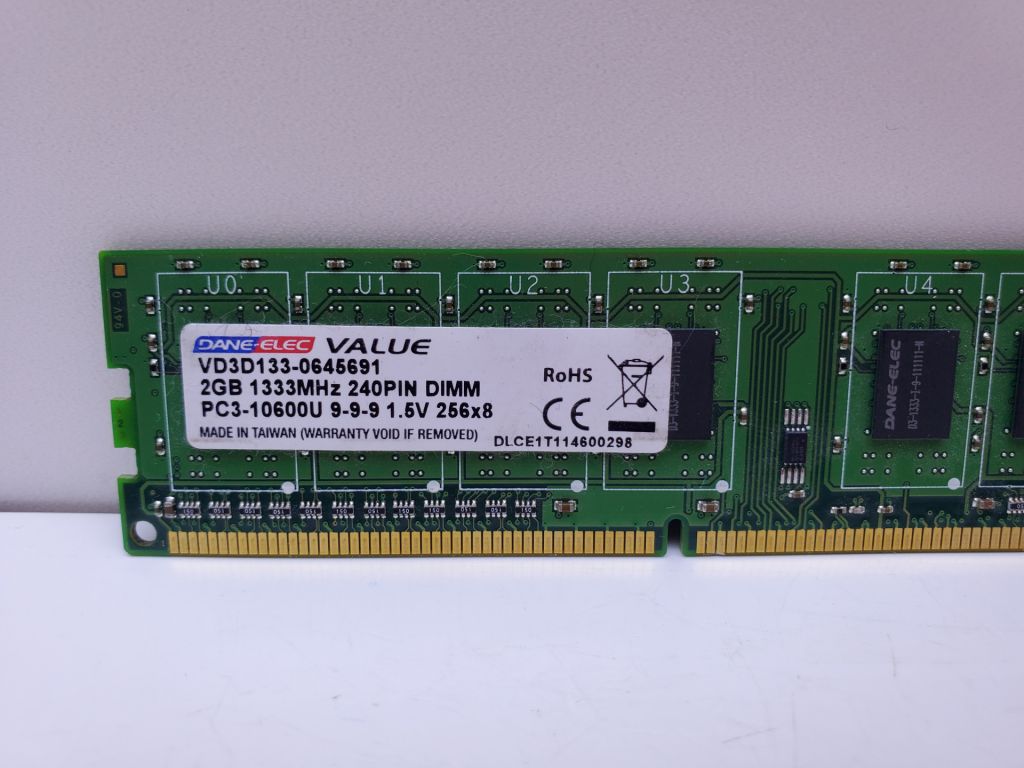 Оперативна пам'ять DANE ELEC DDR3 2Gb 1333Mhz/PC10600 CL9 - фото фото фото 1