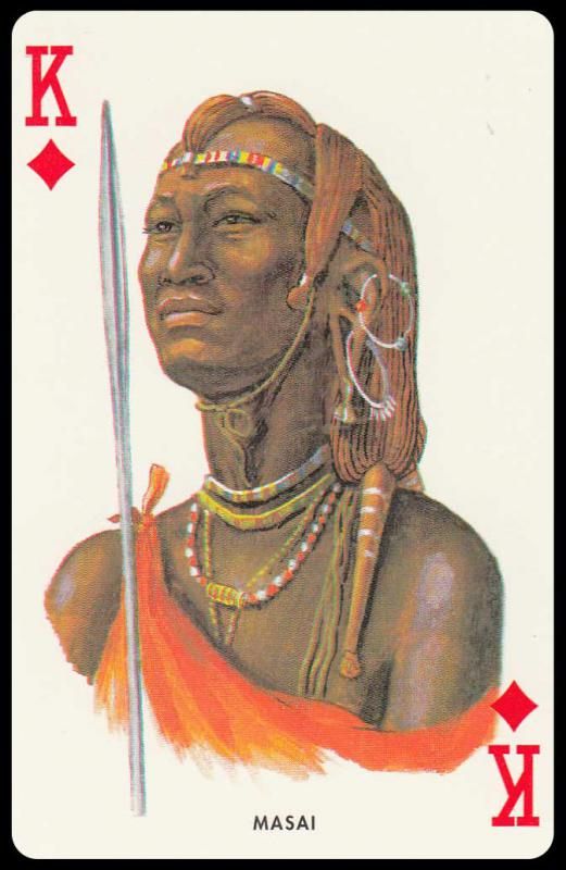 Игральные карты Tribu Africane, 1970 г. - фото фото фото 1