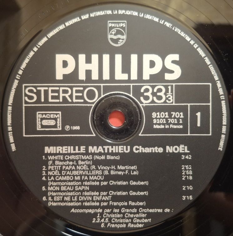Mireille Mathieu - Chante Noel - 1968.  (LP). 12. Vinyl. Пластинка. France. - фото фото фото 2