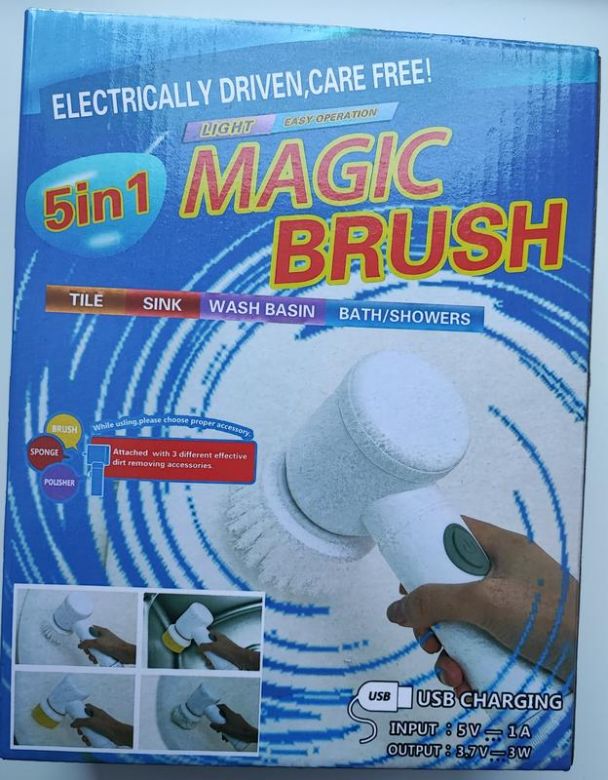 Бездротова багатофункціональна електрична щітка magic brush 5в1 - фото фото фото 4