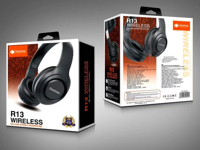 Наушники Bluetooth DEEPBASS R13 Черные - фото фото фото 0