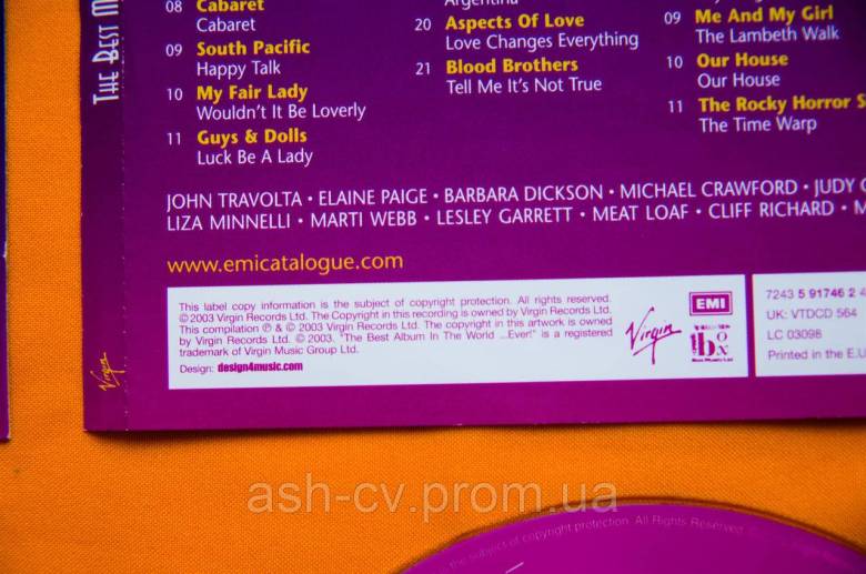 Музичний диск CD. The best MUSICALS ever (2cd) - фото фото фото 2