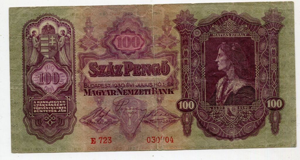 100 пенґе 1930 р. Угорщина. - фото фото фото 0