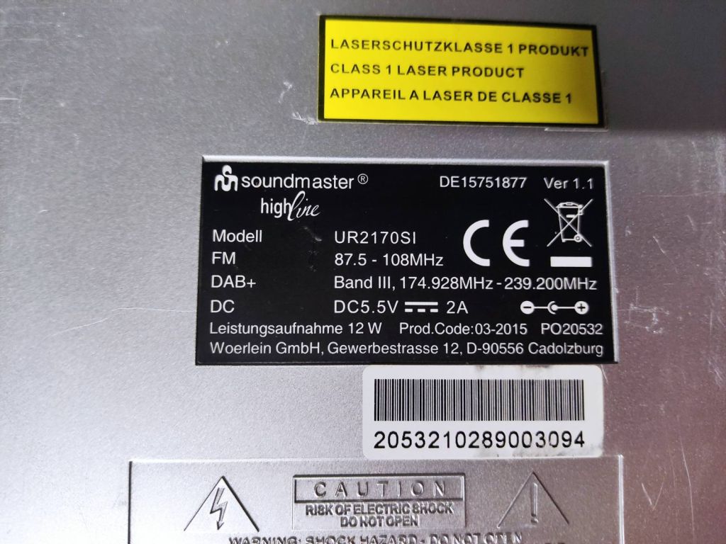 Підвісне кухонне радіо Soundmaster UR2170SIа - фото фото фото 1